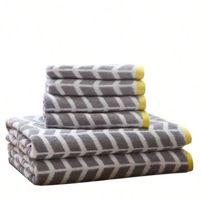 Cotton Jacquard Bath Towel 6 Piece Set See below