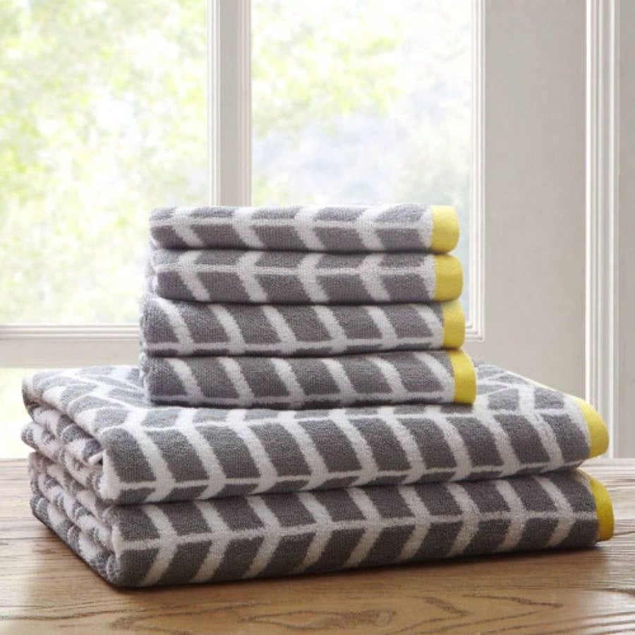 Cotton Jacquard Bath Towel 6 Piece Set See below