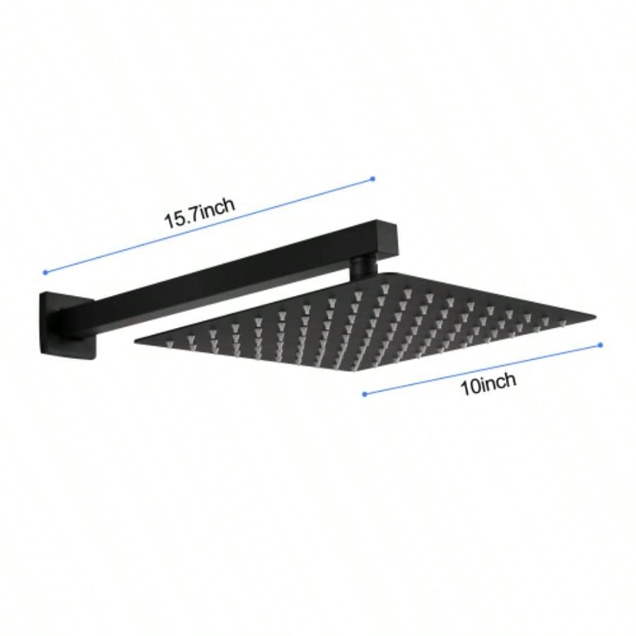 10 Wall Mount Rainfall Square Shower