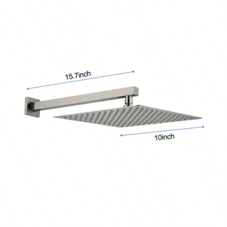 10 Wall Mount Rainfall Square Shower