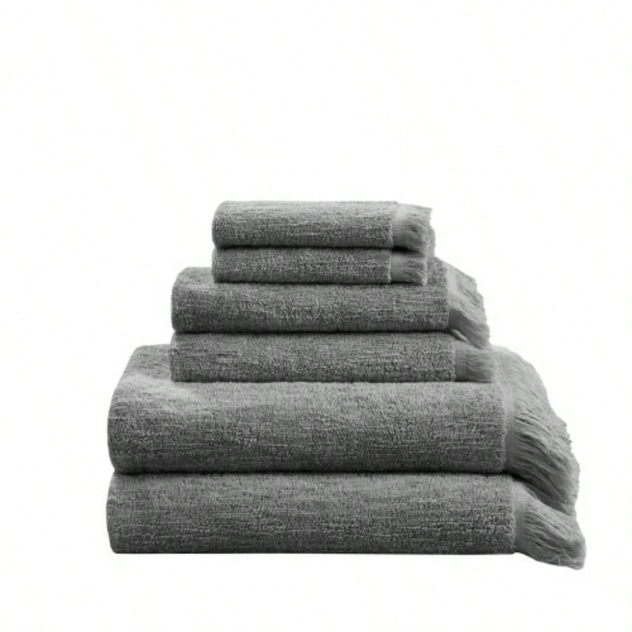 Cotton Dobby Slub 6 Piece Towel Set