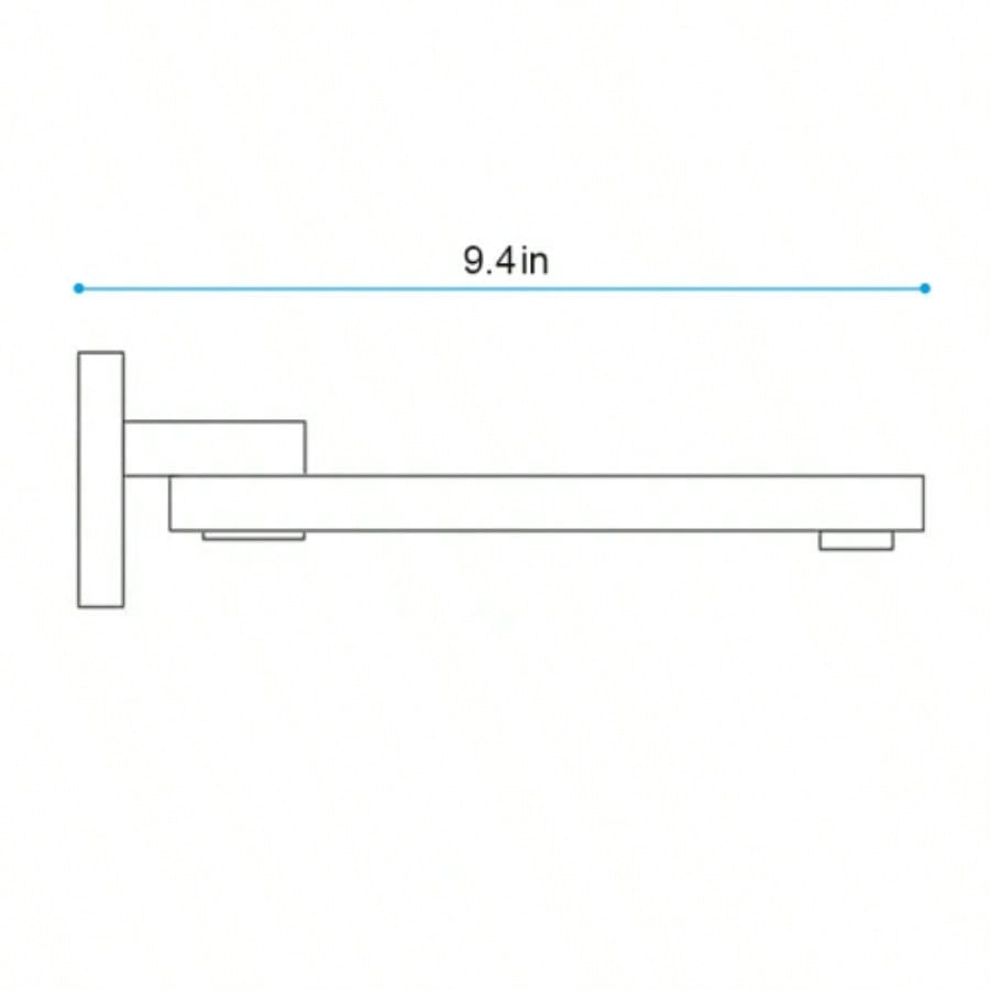 Folding Tub Spout, 180 Swivel Wall Mounted Bathroom Bathtub Tub Spout