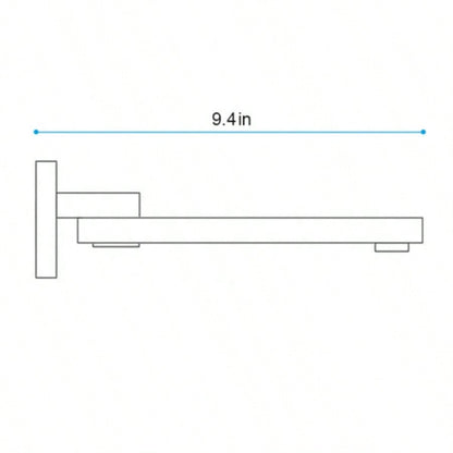 Folding Tub Spout, 180 Swivel Wall Mounted Bathroom Bathtub Tub Spout