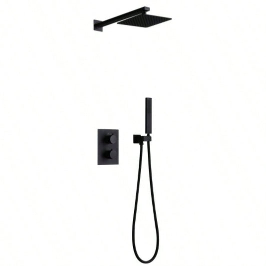 Rainfall Handheld Spray, In - Wall Installation, Anti - Corrosion Brass Body304 Stainless Steel, Modern Bathroom Fixture