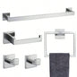 5 Pieces Bathroom Hardware Accessories Set Towel Bar Set Wall Mounted, Stainless Steel