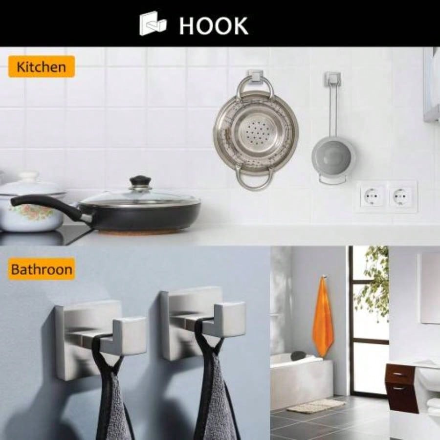 5 Pieces Bathroom Hardware Accessories Set Towel Bar Set Wall Mounted, Stainless Steel