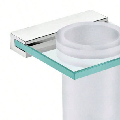 Venice Bathroom Single Tumbler Toothbrush Holder Tempered Glass