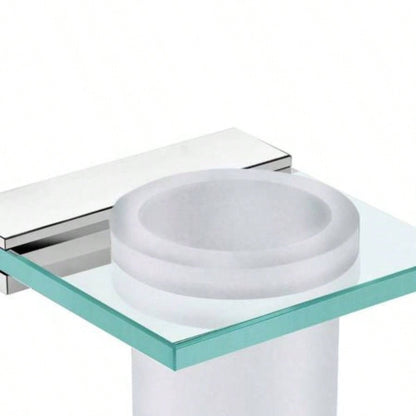 Venice Bathroom Single Tumbler Toothbrush Holder Tempered Glass