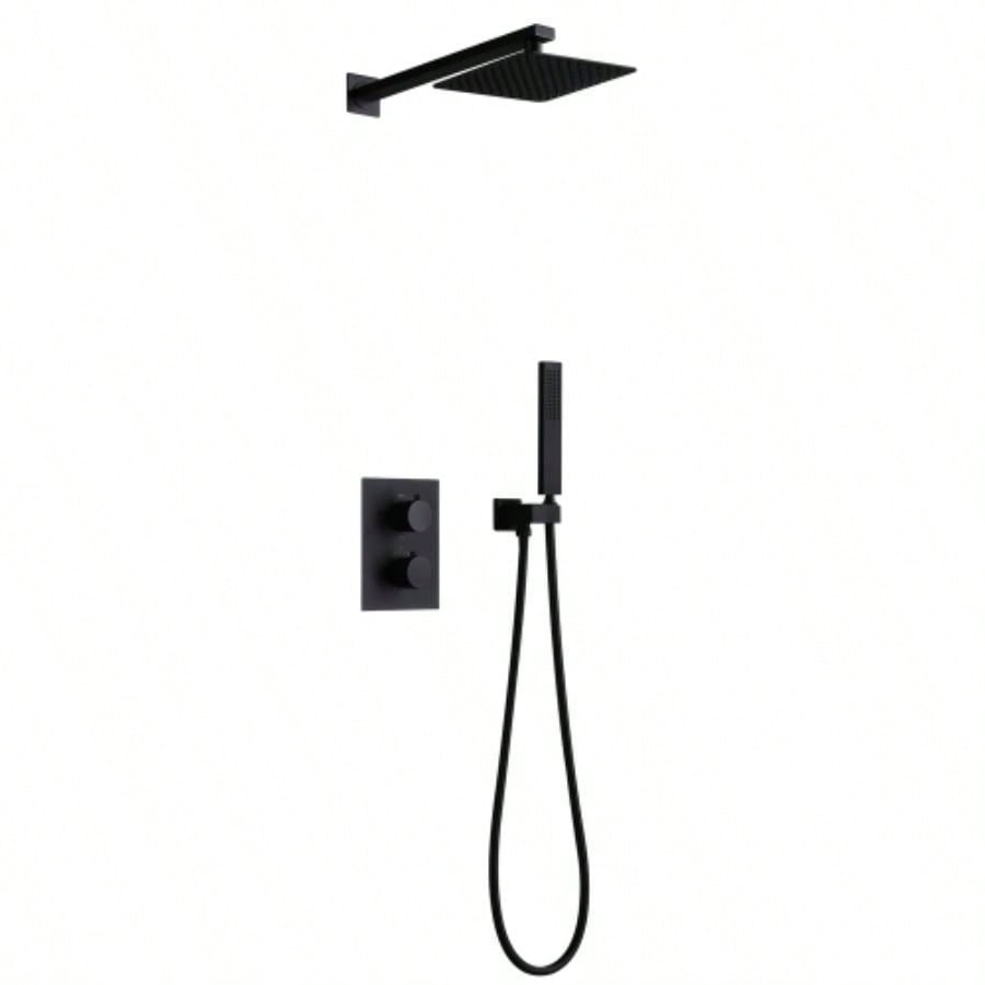 Rainfall Handheld Spray, In - Wall Installation, Anti - Corrosion Brass Body304 Stainless Steel, Modern Bathroom Fixture