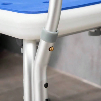 HOMCOM EVA Padded Shower Chair with Arms and Back, Bath with Adjustable Height, Anti - slip Shower Seniors and Disabled, - Assembly, 299lbs