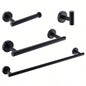 4 - Pieces Matte Black Bathroom Accessories Set, Stainless Steel Bathroom Hardware Set, Bath Towel Bar Set, Towel Racks Bathroom Wall Mounted.