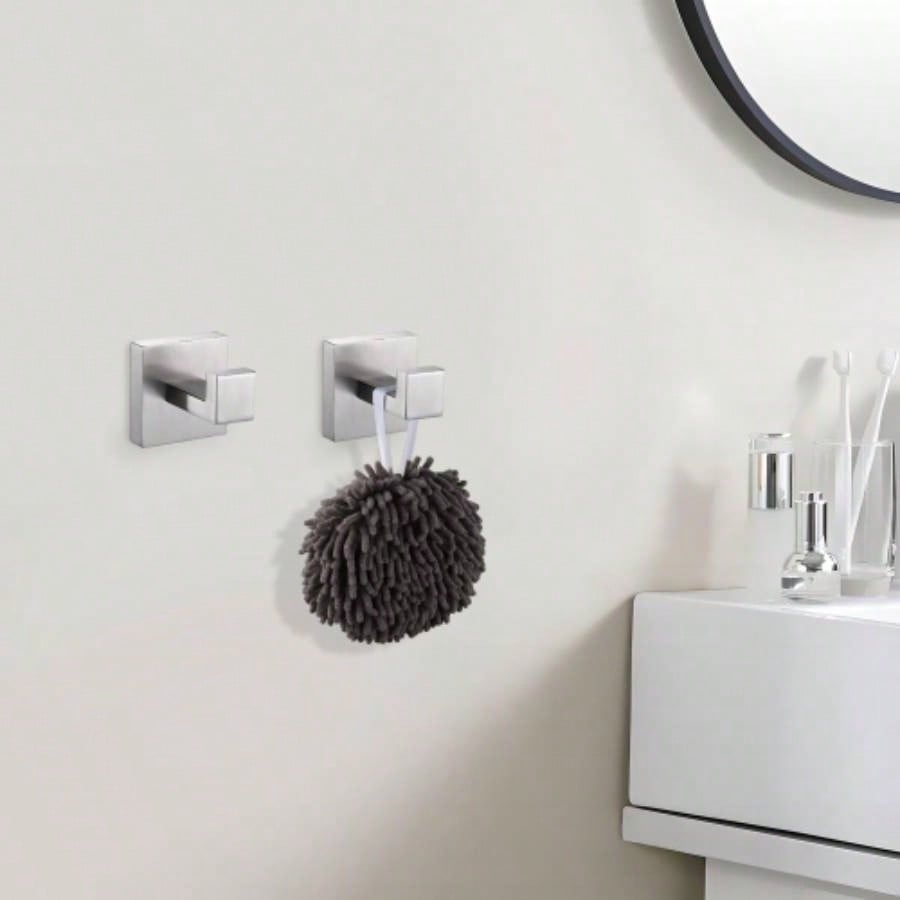 5 - Piece SUS304 Bathroom Set: Towel Bar+ Ring+ Hooks+ TP Holder, Brushed