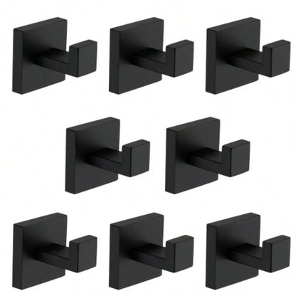 8 Pack Wall - Mounted Stainless Steel Bathroom Towel Hooks/Coat Hooks Bathroom, Bedroom, Kitchen