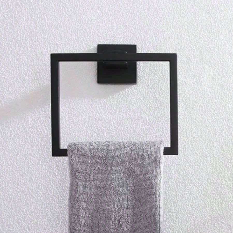 5 - Piece SUS304 Bathroom Set: Towel Bar+ Ring+ Hooks+ TP Holder, Brushed