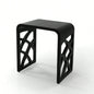 Solid Surface Shower Stool - Matte Black