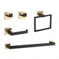 5 - Piece SUS304 Bathroom Set: Towel Bar+ Ring+ Hooks+ TP Holder, Brushed