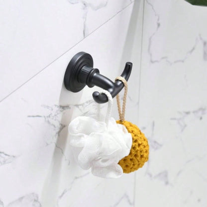 Bathroom Hardware Set Black 4 - Pieces Bathroom Towel Rack 24 Inches Adjustable Bathroom Accessories Set