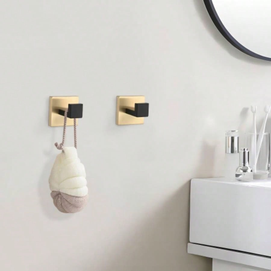 5 - Piece SUS304 Bathroom Set: Towel Bar+ Ring+ Hooks+ TP Holder, Brushed