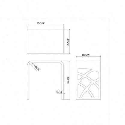 Solid Surface Shower Stool - Matte Black