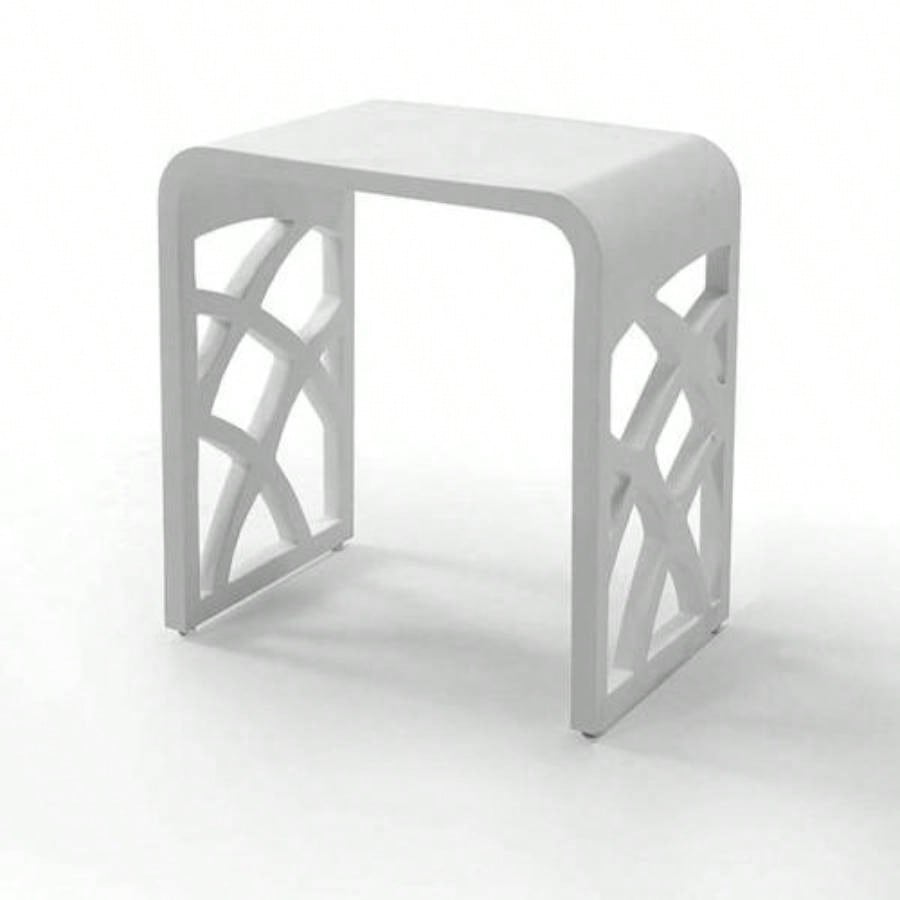 Solid Surface Shower Stool - Matte White