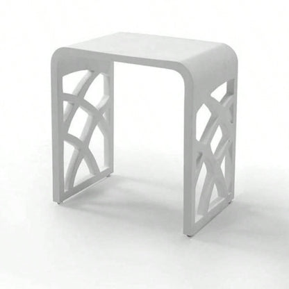 Solid Surface Shower Stool - Matte White
