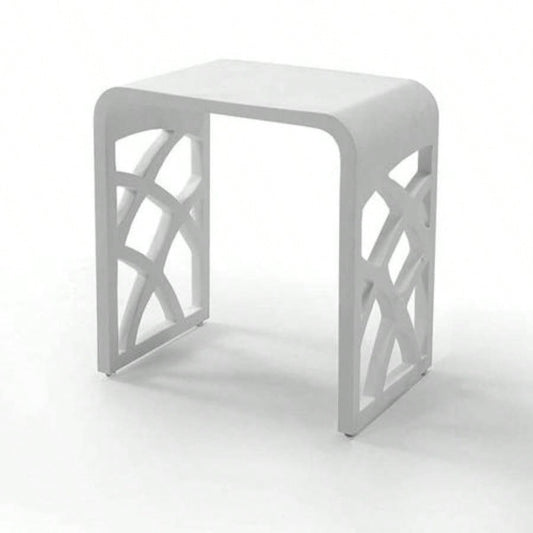 Solid Surface Shower Stool - Matte White