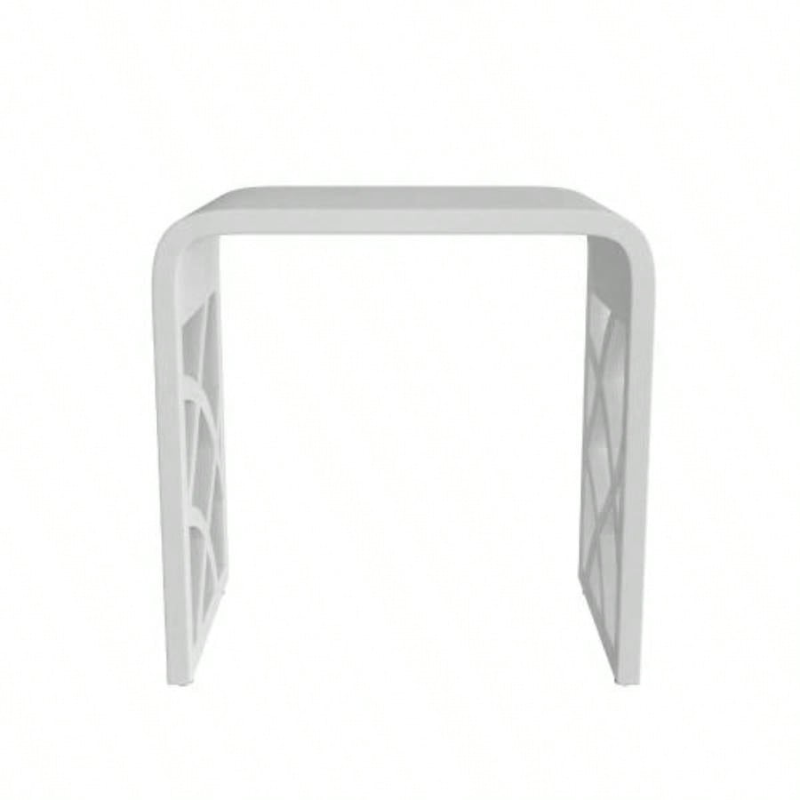 Solid Surface Shower Stool - Matte White
