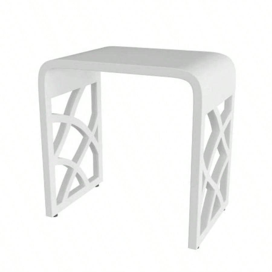 Solid Surface Shower Stool - Matte White