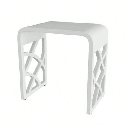 Solid Surface Shower Stool - Matte White