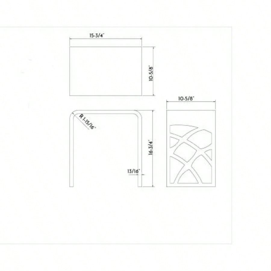 Solid Surface Shower Stool - Matte White