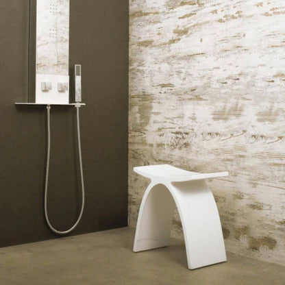 Acrilyc Shower Stool - Matt White