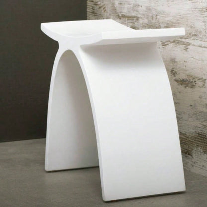 Acrilyc Shower Stool - Matt White