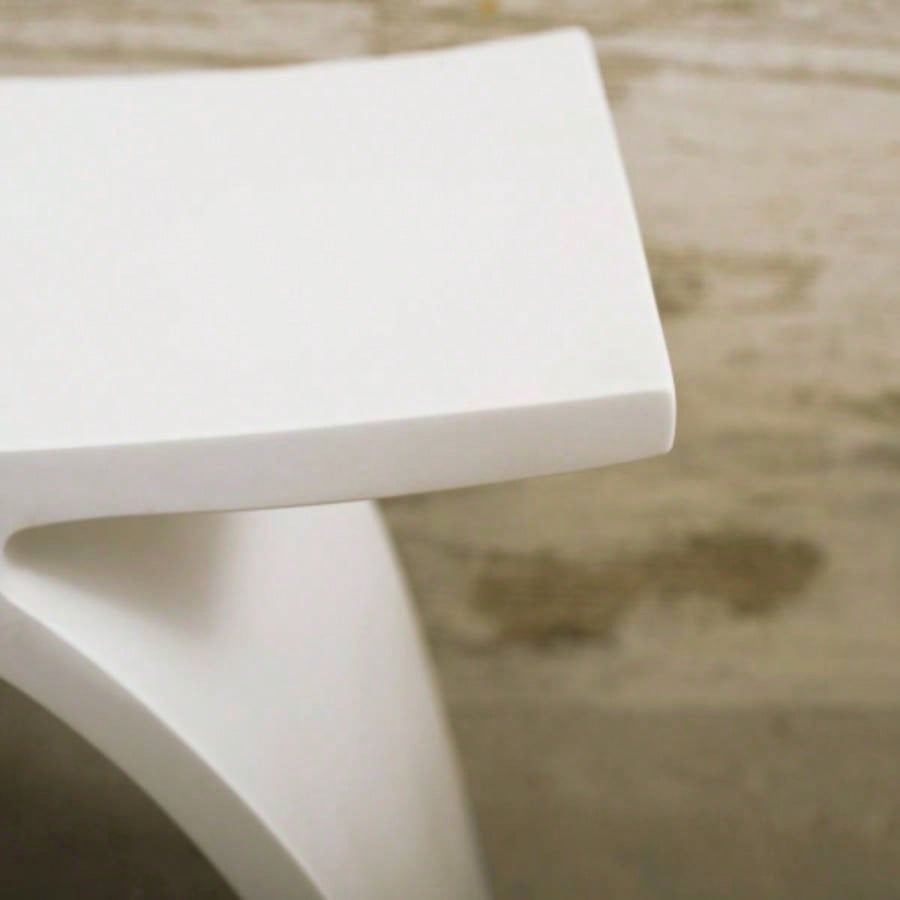 Acrilyc Shower Stool - Matt White
