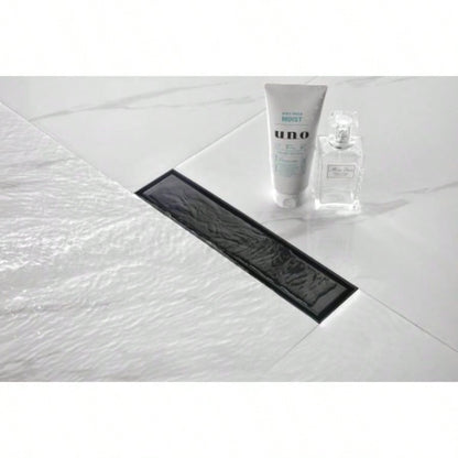 12 Inches Linear Shower Drain with Removable Cover, 304 Stainless Shower Drain Included Hair Strainer and Leveling Feet