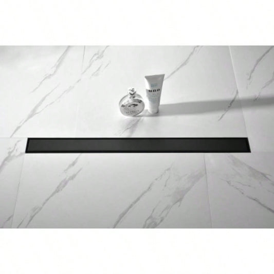 30 Inches Linear Shower Drain with Removable Cover, 304 Stainless Shower Drain Included Hair Strainer and Leveling Feet