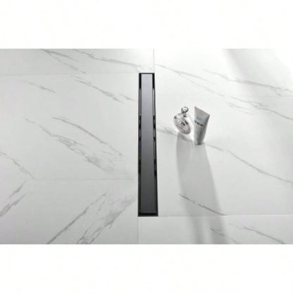 30 Inches Linear Shower Drain with Removable Cover, 304 Stainless Shower Drain Included Hair Strainer and Leveling Feet
