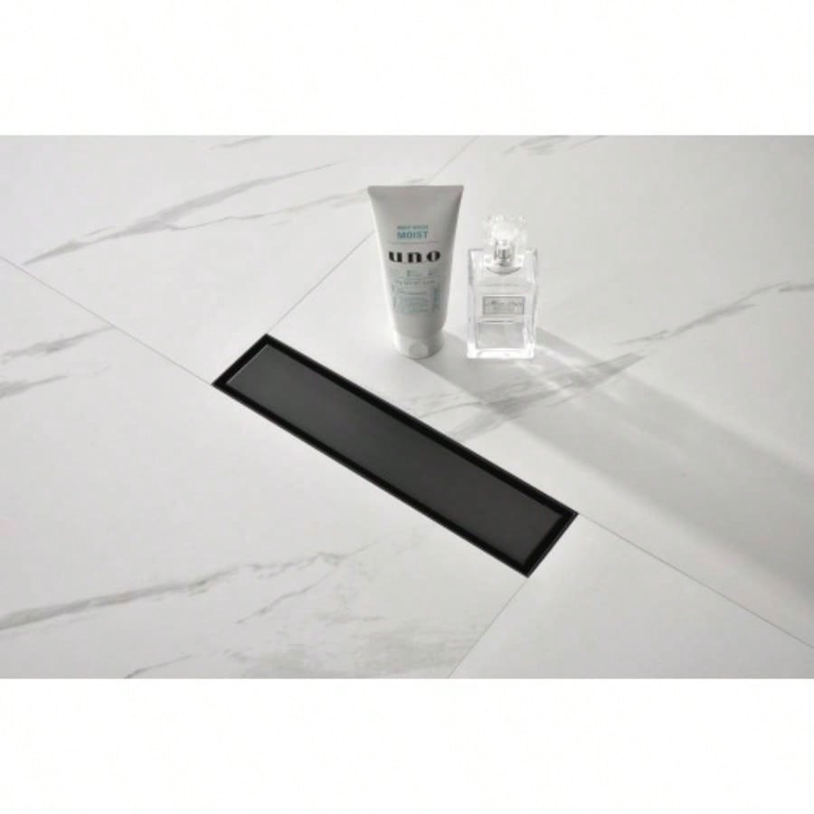 12 Inches Linear Shower Drain with Removable Cover, 304 Stainless Shower Drain Included Hair Strainer and Leveling Feet, Flange