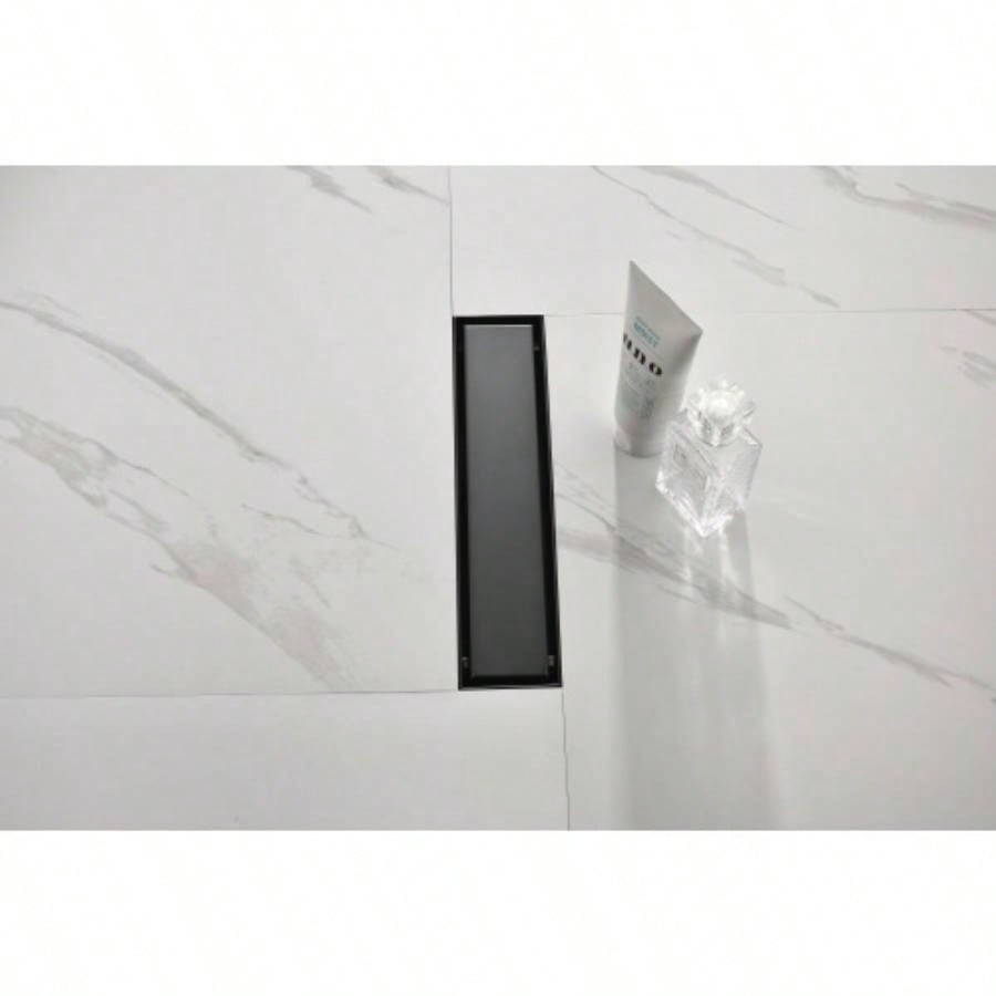 12 Inches Linear Shower Drain with Removable Cover, 304 Stainless Shower Drain Included Hair Strainer and Leveling Feet