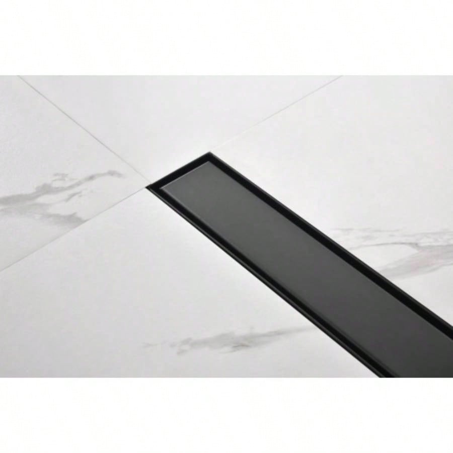 28 Inches Linear Shower Drain with Removable Cover, 304 Stainless Shower Drain Included Hair Strainer and Leveling Feet