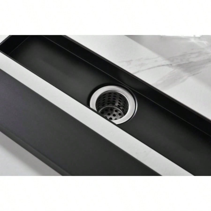 12 Inches Linear Shower Drain with Removable Cover, 304 Stainless Shower Drain Included Hair Strainer and Leveling Feet