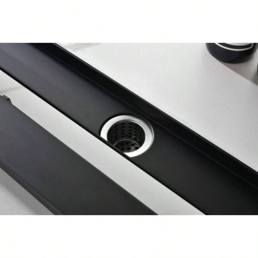 28 Inches Linear Shower Drain with Removable Cover, 304 Stainless Shower Drain Included Hair Strainer and Leveling Feet, Flange