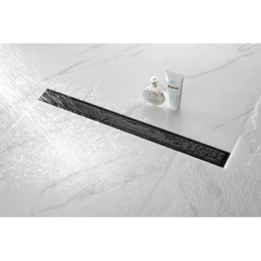 30 Inches Linear Shower Drain with Removable Cover, 304 Stainless Shower Drain Included Hair Strainer and Leveling Feet, Flange