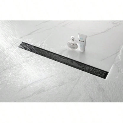30 Inches Linear Shower Drain with Removable Cover, 304 Stainless Shower Drain Included Hair Strainer and Leveling Feet, Flange