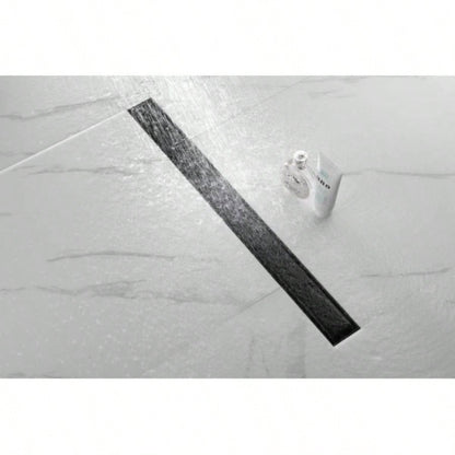 30 Inches Linear Shower Drain with Removable Cover, 304 Stainless Shower Drain Included Hair Strainer and Leveling Feet