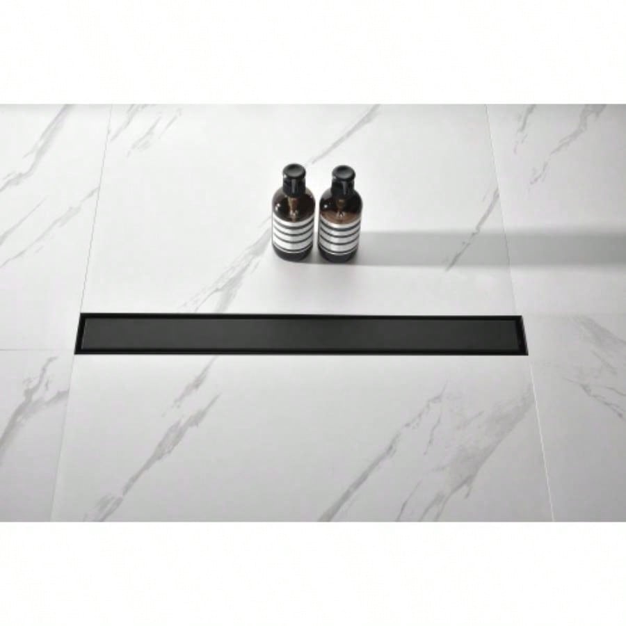 28 Inches Linear Shower Drain with Removable Cover, 304 Stainless Shower Drain Included Hair Strainer and Leveling Feet