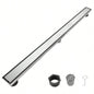 36 Inch Linear Shower Drain with Removable Cover, 304 Stainless Steel Shower Floor Drain with Hair Strainer and Leveling Feet