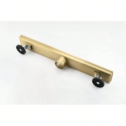 12 Inch Linear Shower Drain with Removable Cover, 304 Stainless Steel Shower Floor Drain with Hair Strainer and Leveling Feet