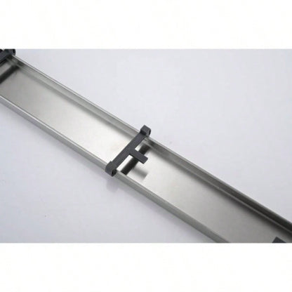 30 Inch Linear Shower Drain with Removable Cover, 304 Stainless Steel Shower Floor Drain with Hair Strainer and Leveling Feet