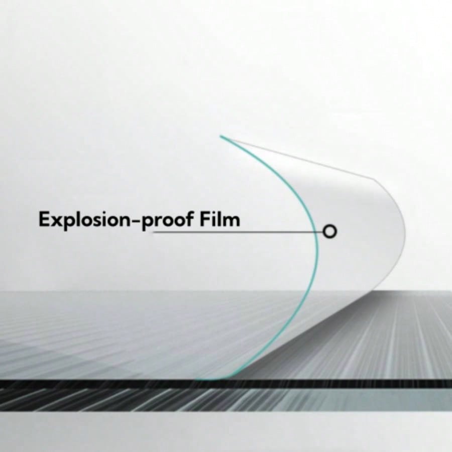 of Glass Only, 1/4 6mm Tempered Glass with Explosion - Proof Film, 24D03 - 60PGS