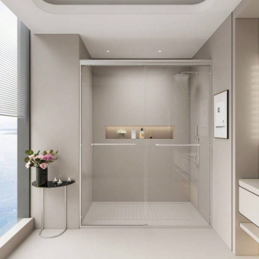 Shower Door Rollers Parts Only, 4 Pcs/Pack, Matte Black, 24D03PMBGJ